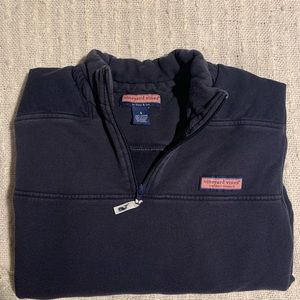 Vineyard Vines Navy Sweatshirt with Pink Accents